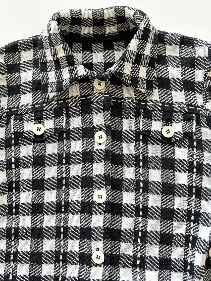 Zwart/wit geruit vestje