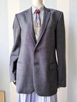 Donkerblauwe scheerwollen designer colbert