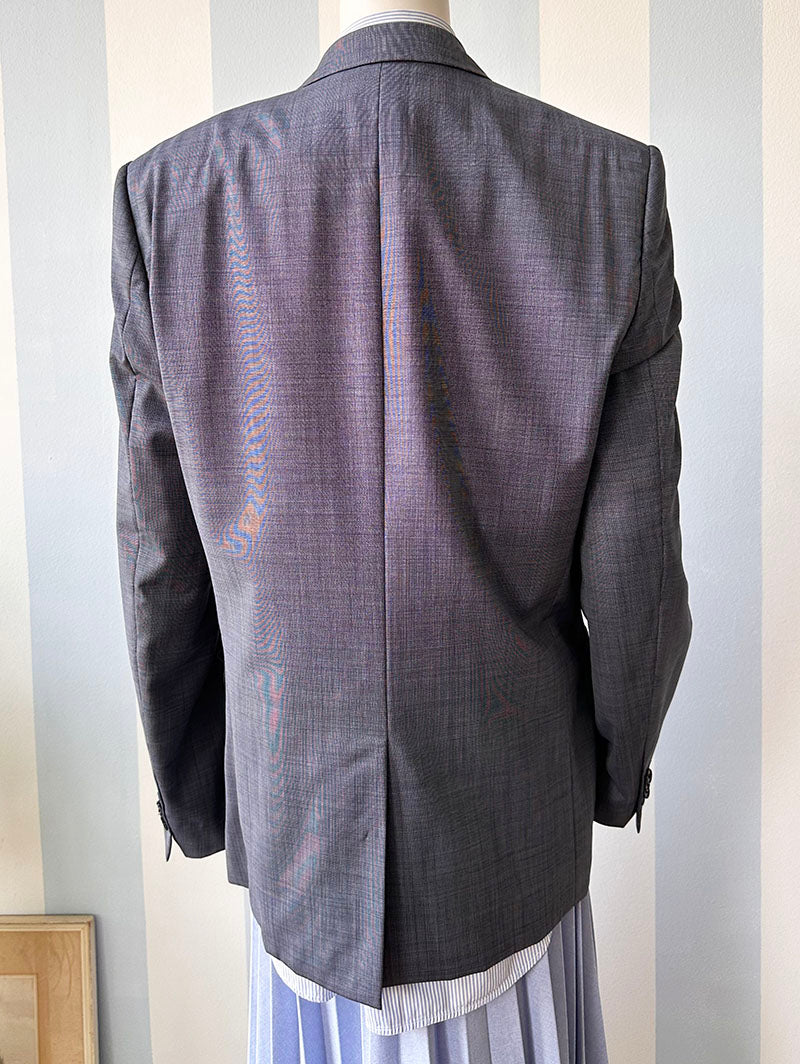 Donkerblauwe scheerwollen designer colbert