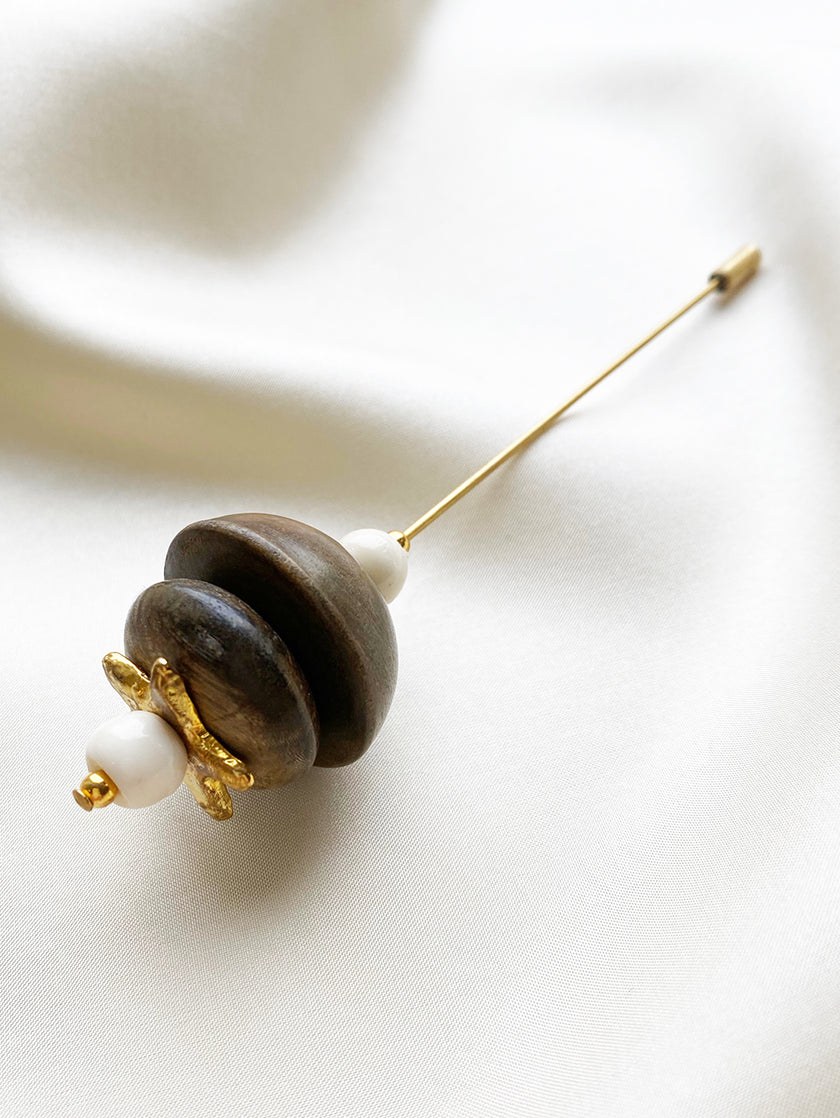 Vintage hoedenspeld met hout