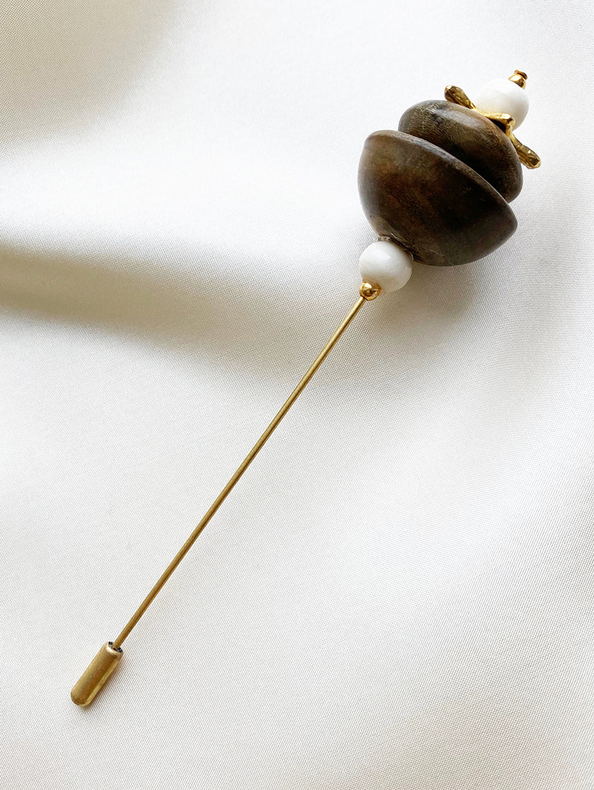 Vintage hoedenspeld met hout