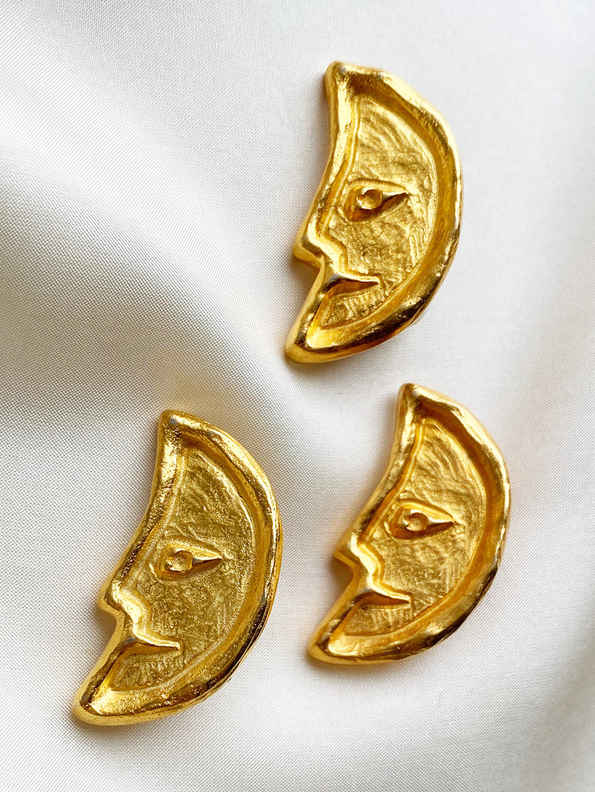 Vergulde maantjes manchetknopen