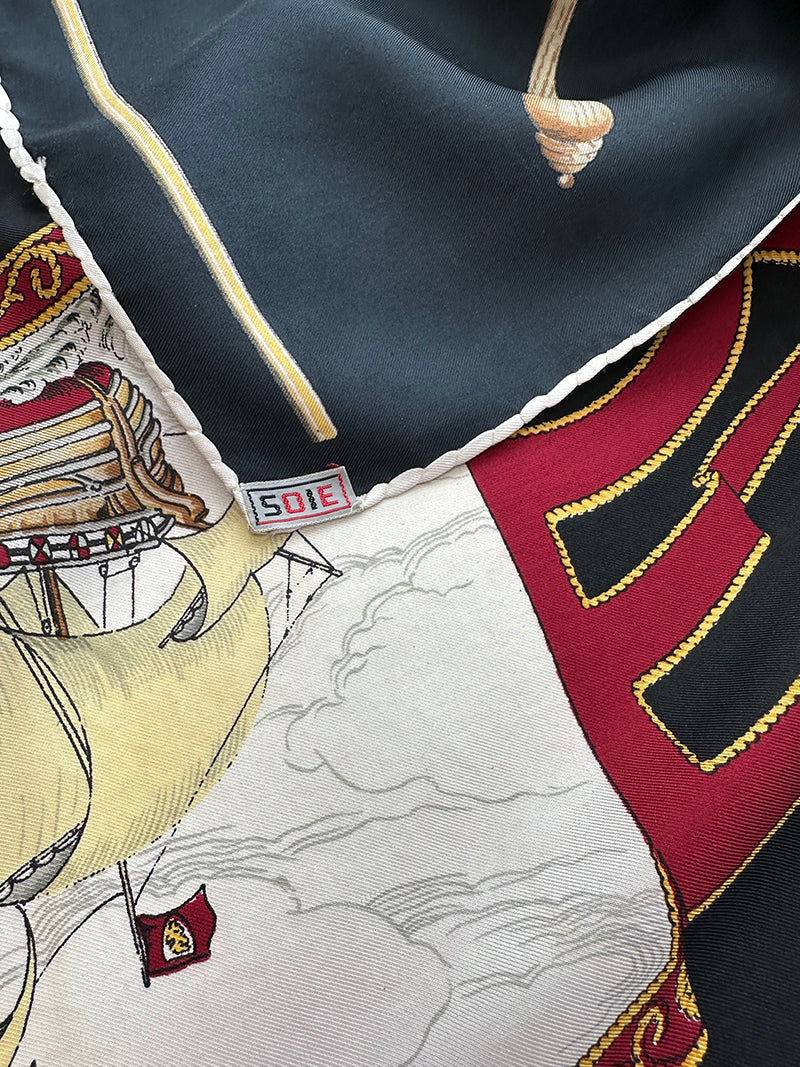 Zijden sjaal met schepen