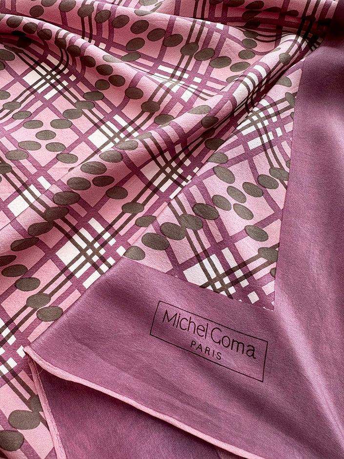 Oud-roze zijden designer sjaal