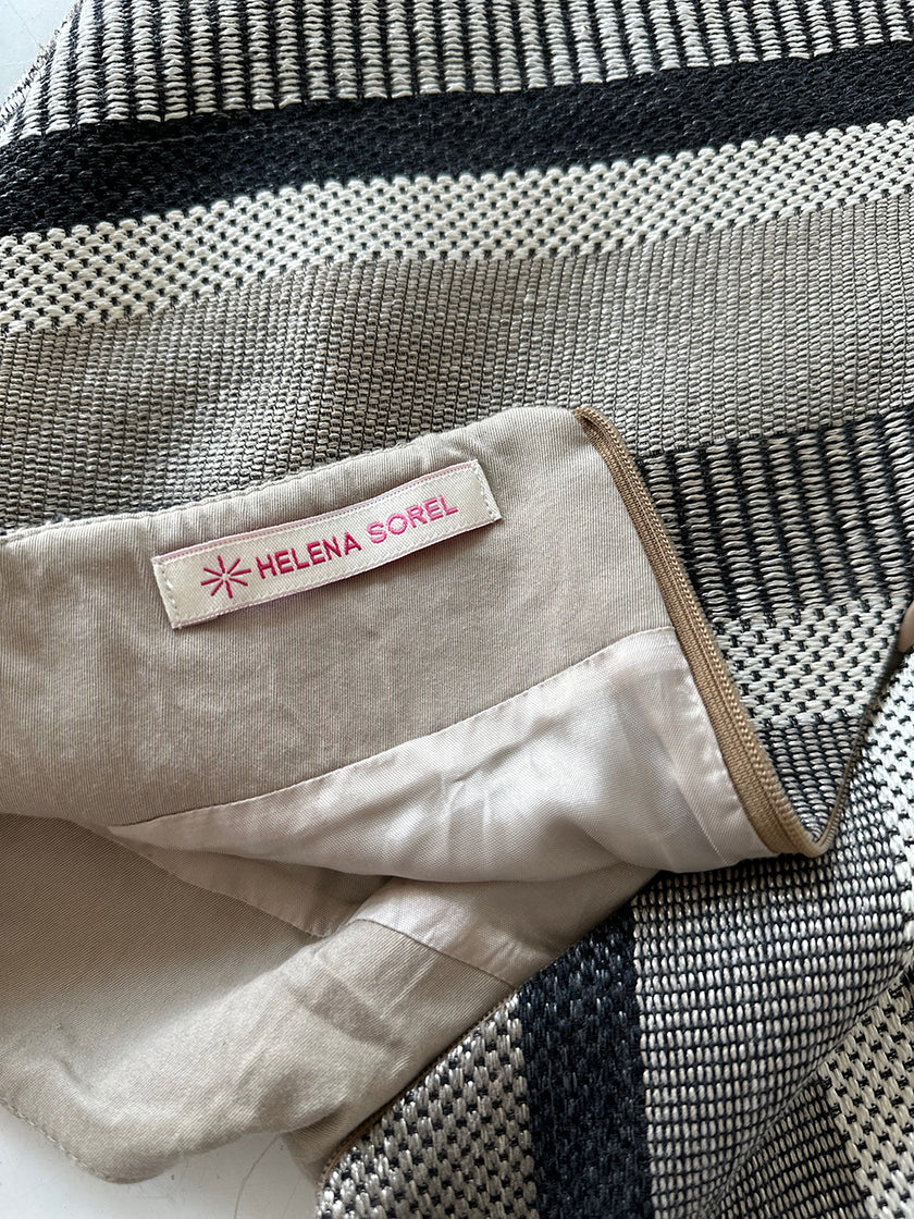 Grijs glanzend rokje