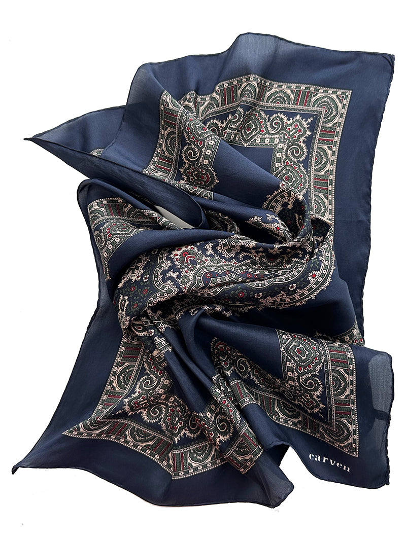Zijden paisley designer sjaal