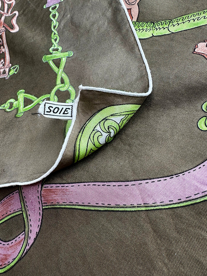 Zijden sjaal in hippique thema