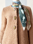Bouclé camel winterjas