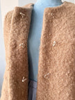 Bouclé camel winterjas