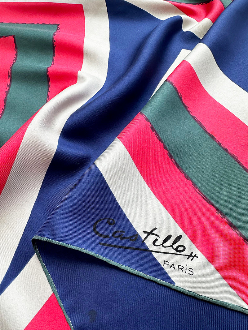 50s zijden designer sjaal