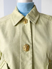 Pastelgroen leren designer jasje