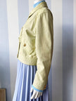 Pastelgroen leren designer jasje