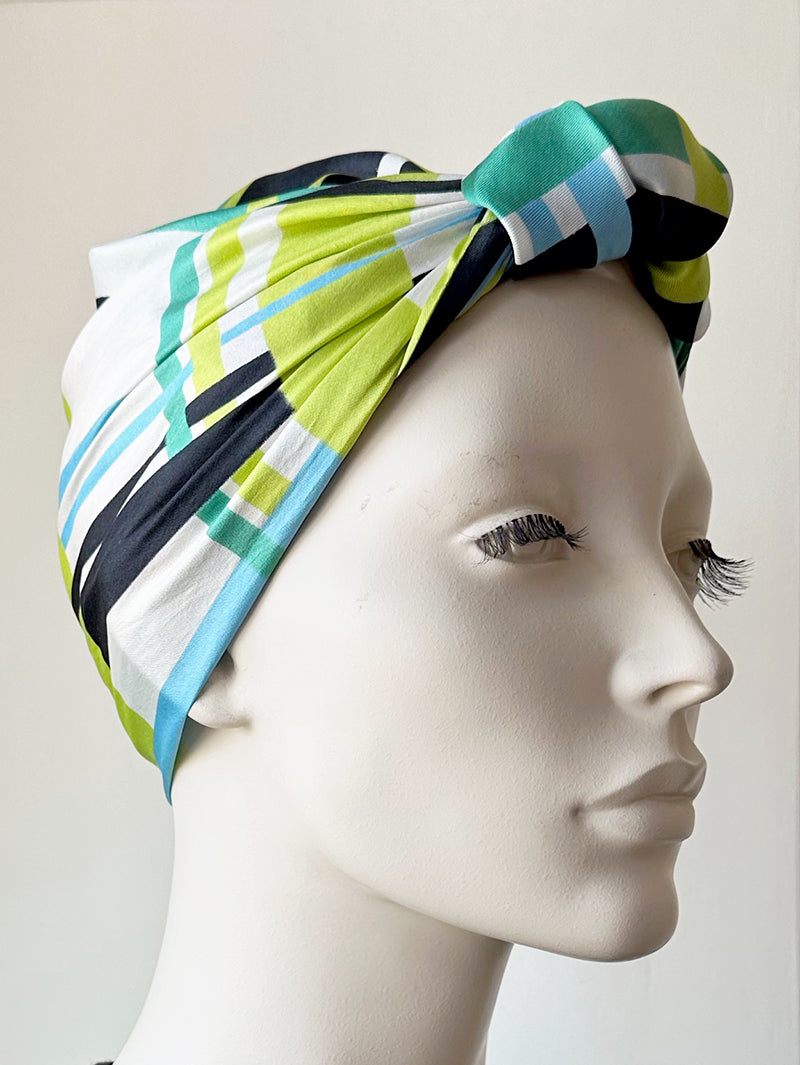 Grafische zijden Bonbons turban