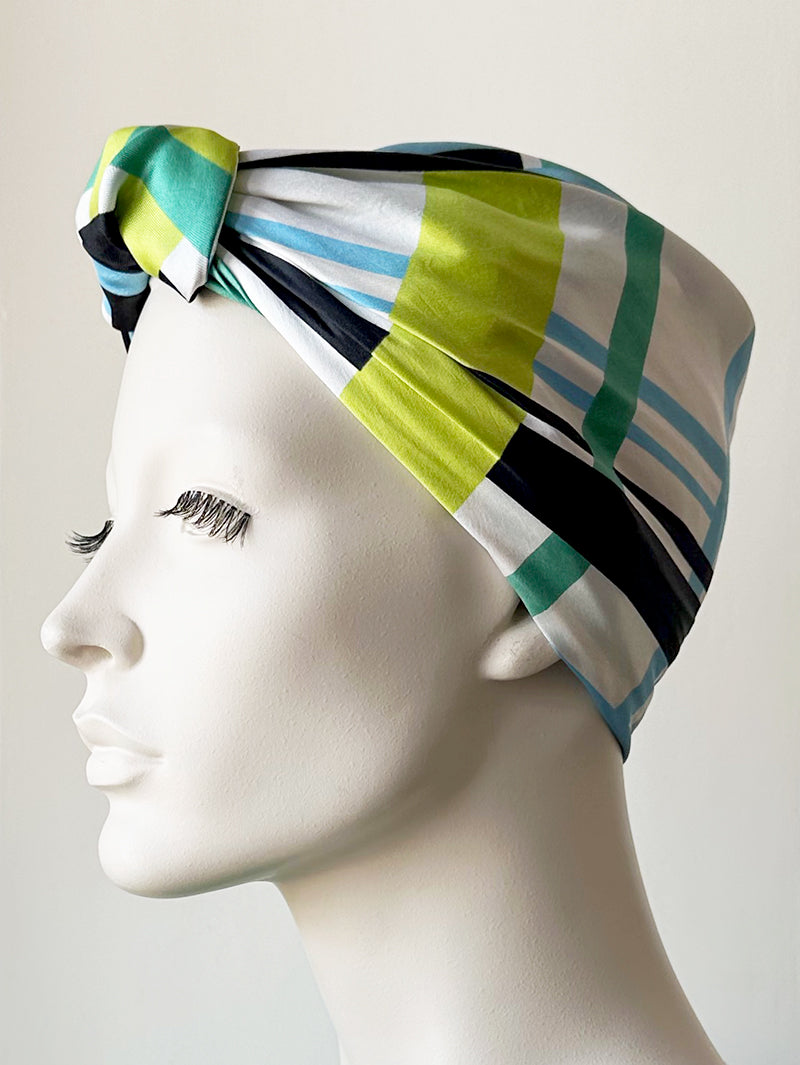 Grafische zijden Bonbons turban