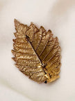 Groot gouden blad broche