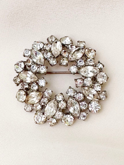 Ronde strass broche