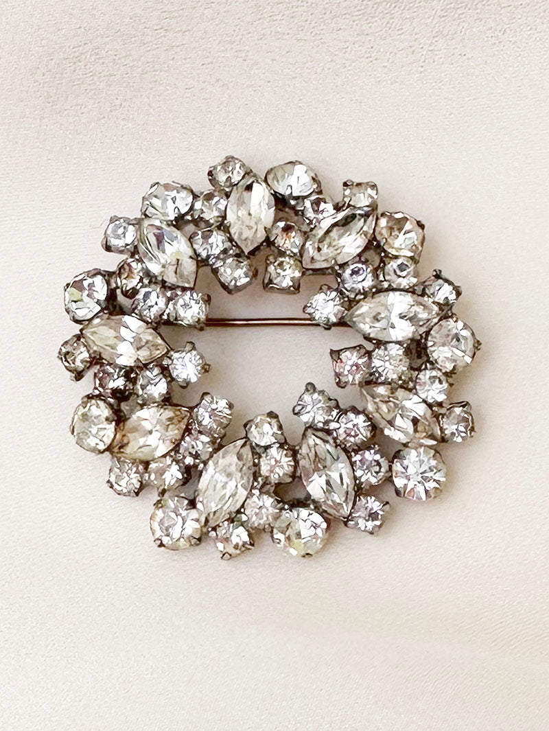 Ronde strass broche