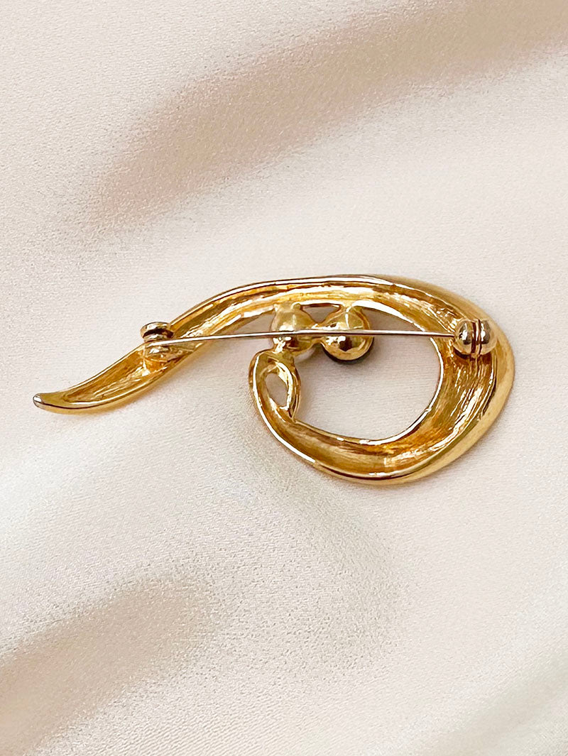 Gouden broche met parels