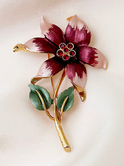 Grote bloem broche
