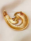 Grote goud/zilveren broche