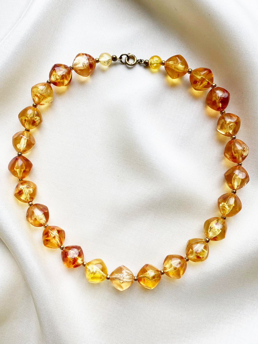 Faux barnsteen collier