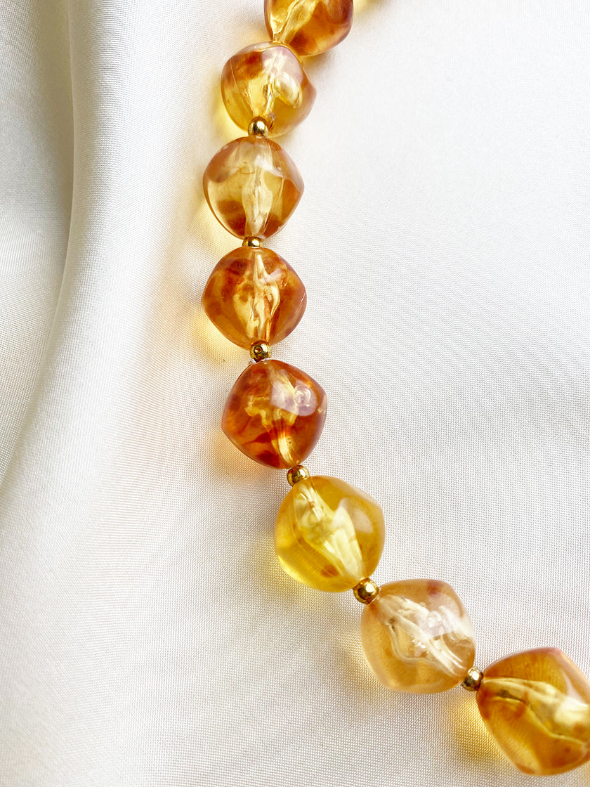 Faux barnsteen collier