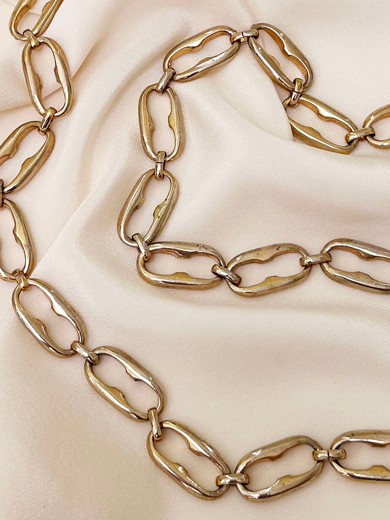 Lange gouden schakelketting