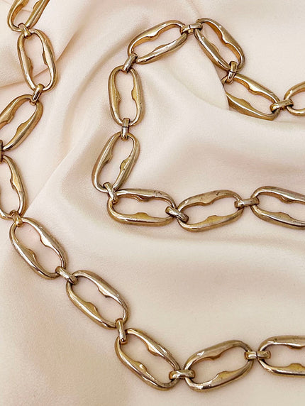 Lange gouden schakelketting