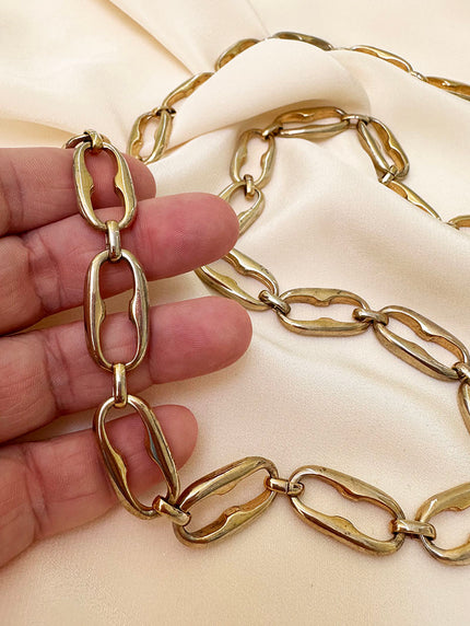 Lange gouden schakelketting