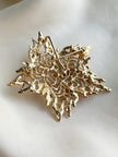 Grote vergulde designer broche