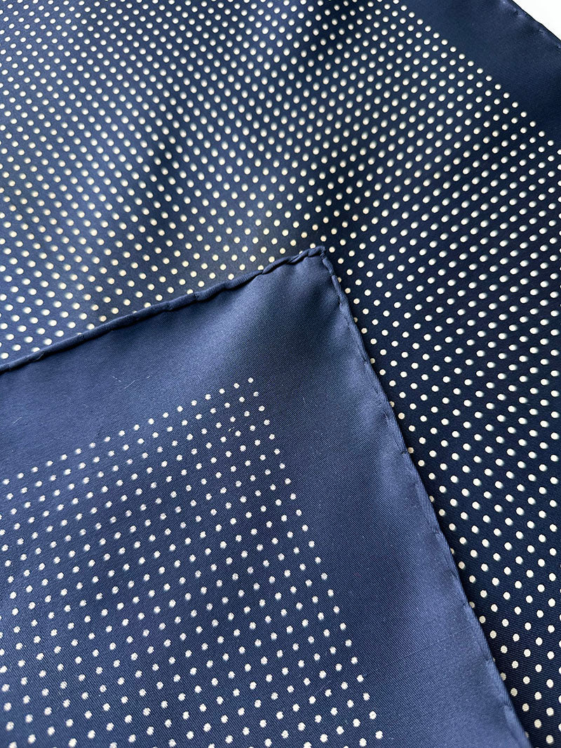 Donkerblauwe polkadot gavroche