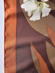 70s floral zijden designer sjaal