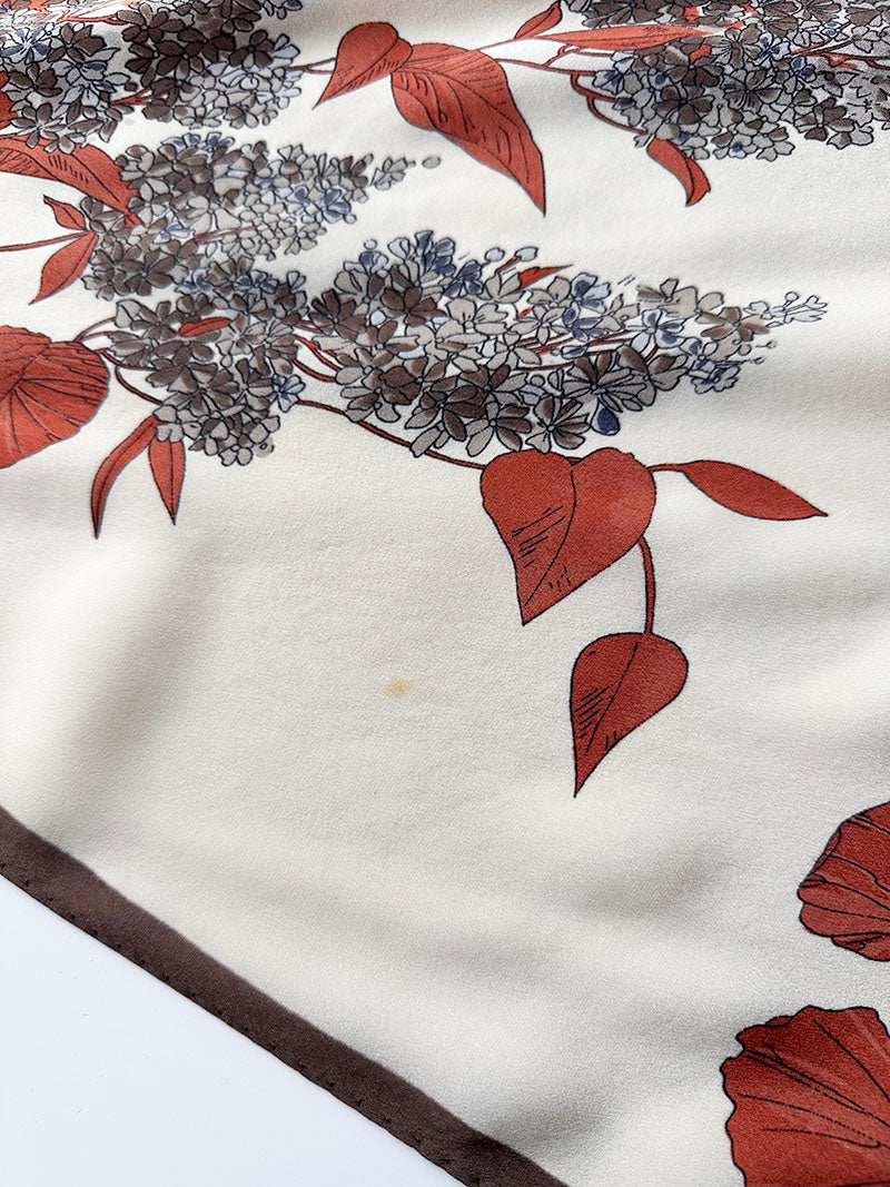 70s floral zijden sjaal