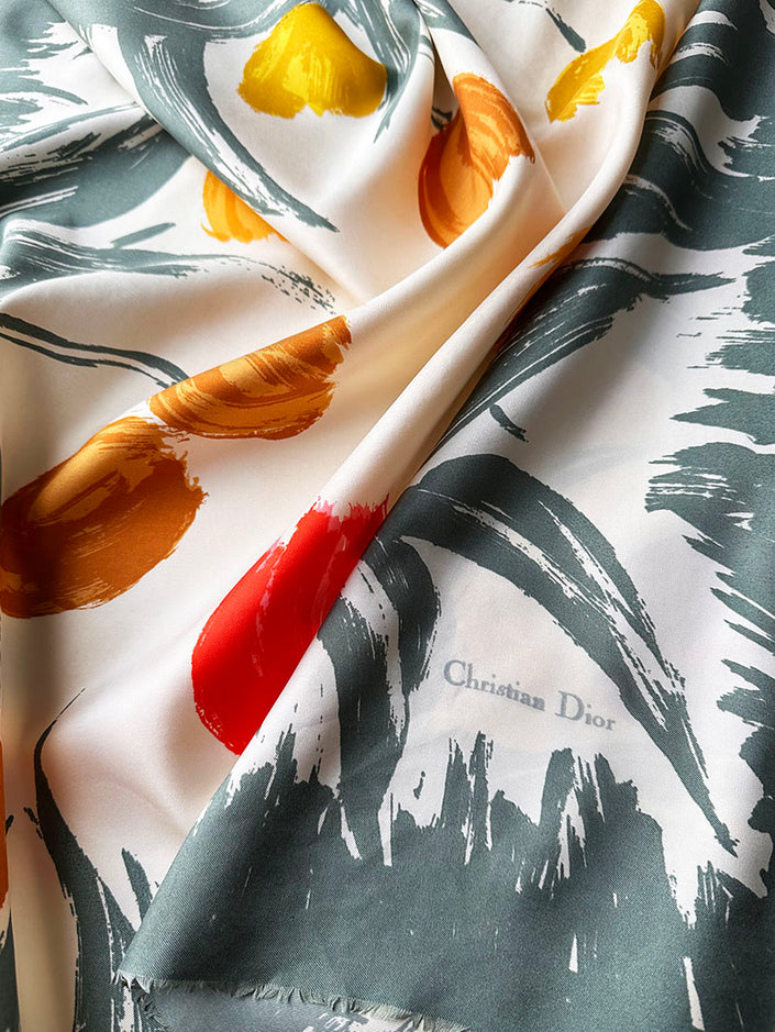 Zijden designer sjaal met tulpen