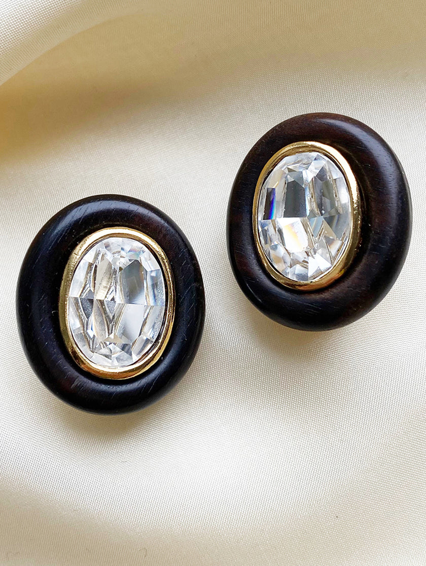 Designer clip oorbellen