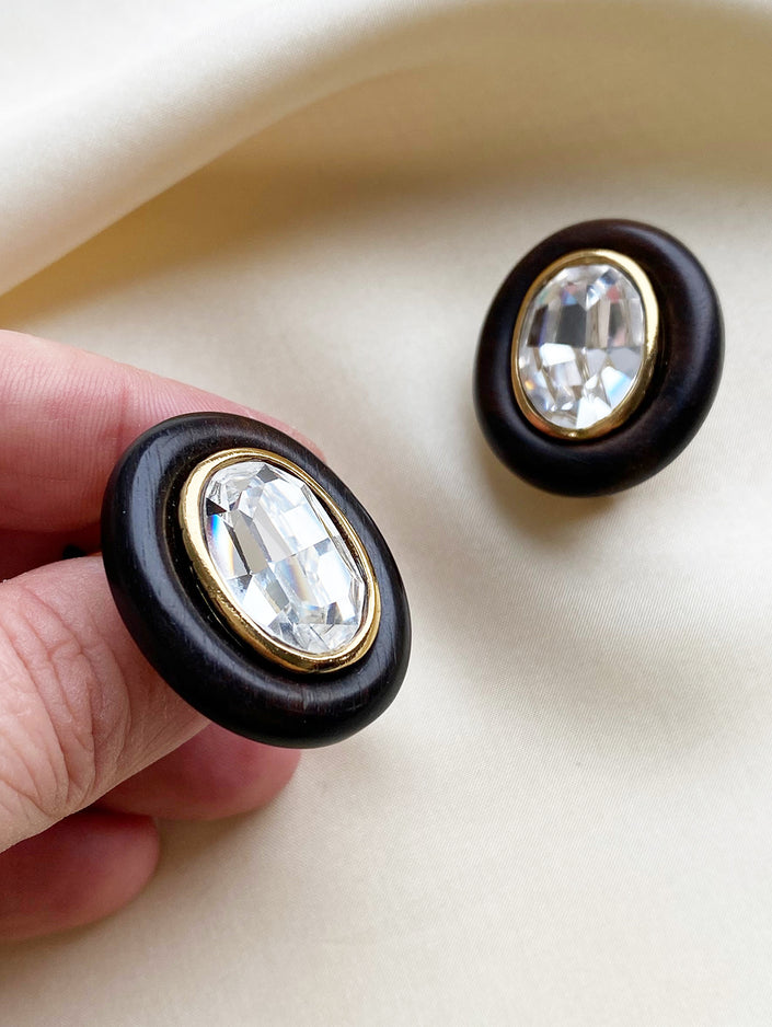 Designer clip oorbellen