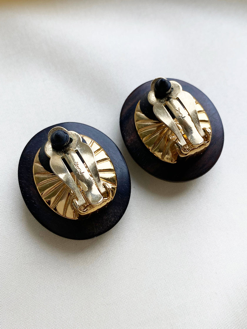 Designer clip oorbellen