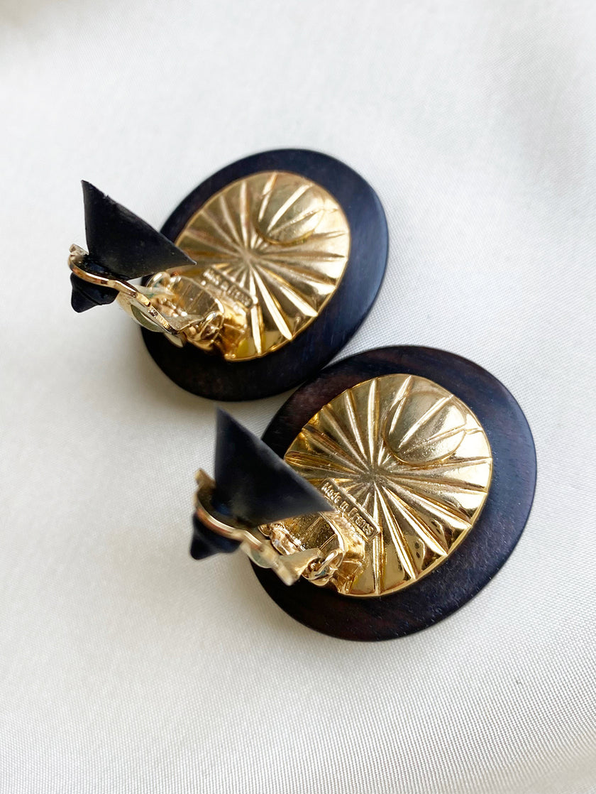 Designer clip oorbellen