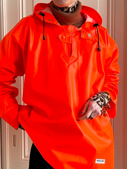 Neon-oranje anorak