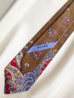 Bruine paisley designer stropdas