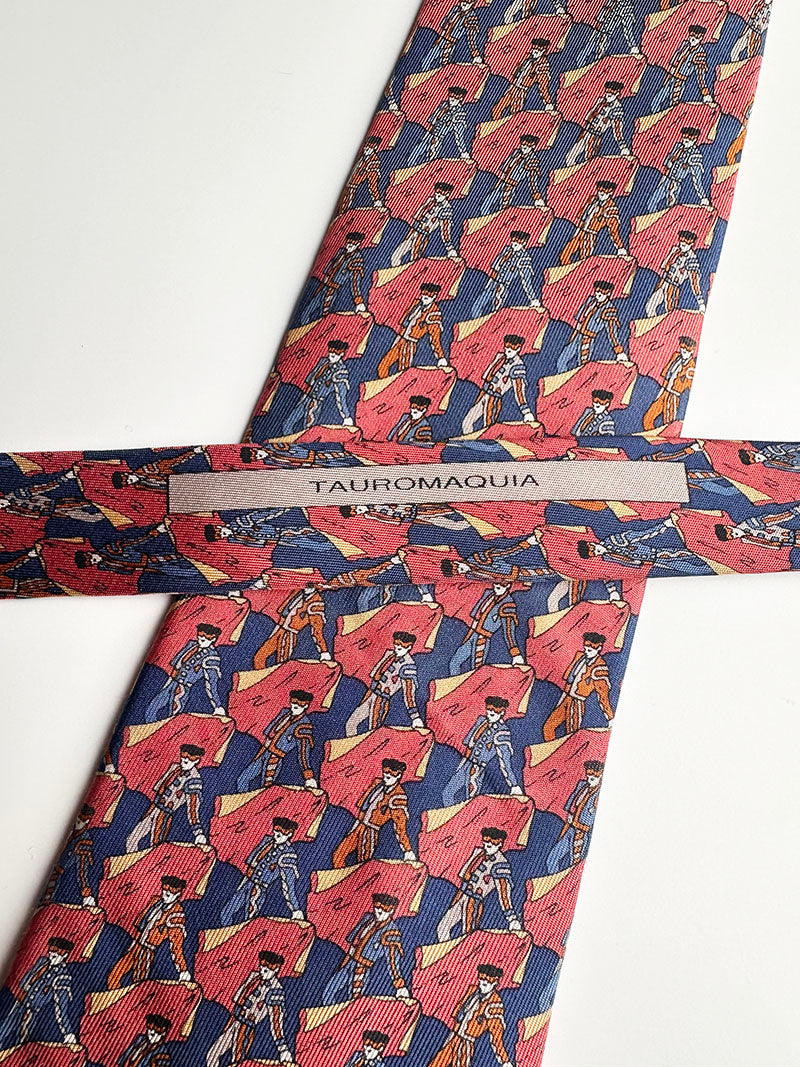 Zijden designer stropdas met toreadors