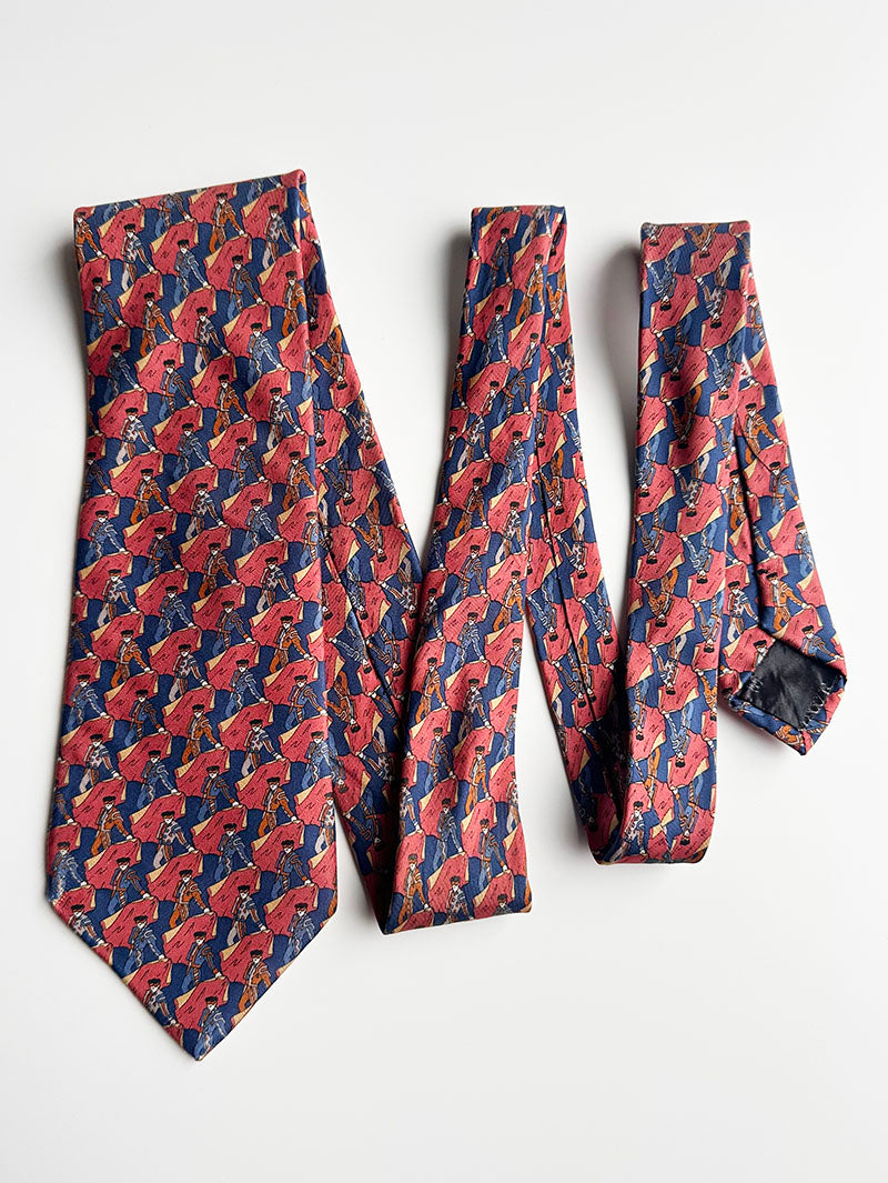 Zijden designer stropdas met toreadors