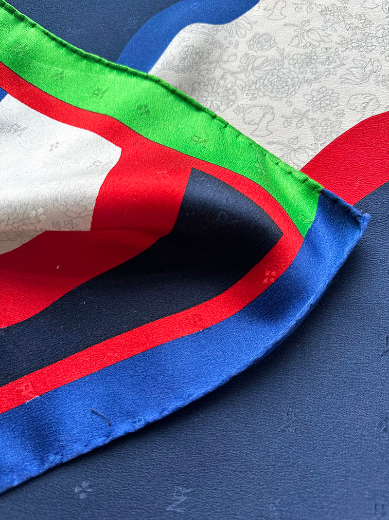 Zijden designer sjaal met strikken