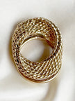 Gouden gevlochten sjaalclip