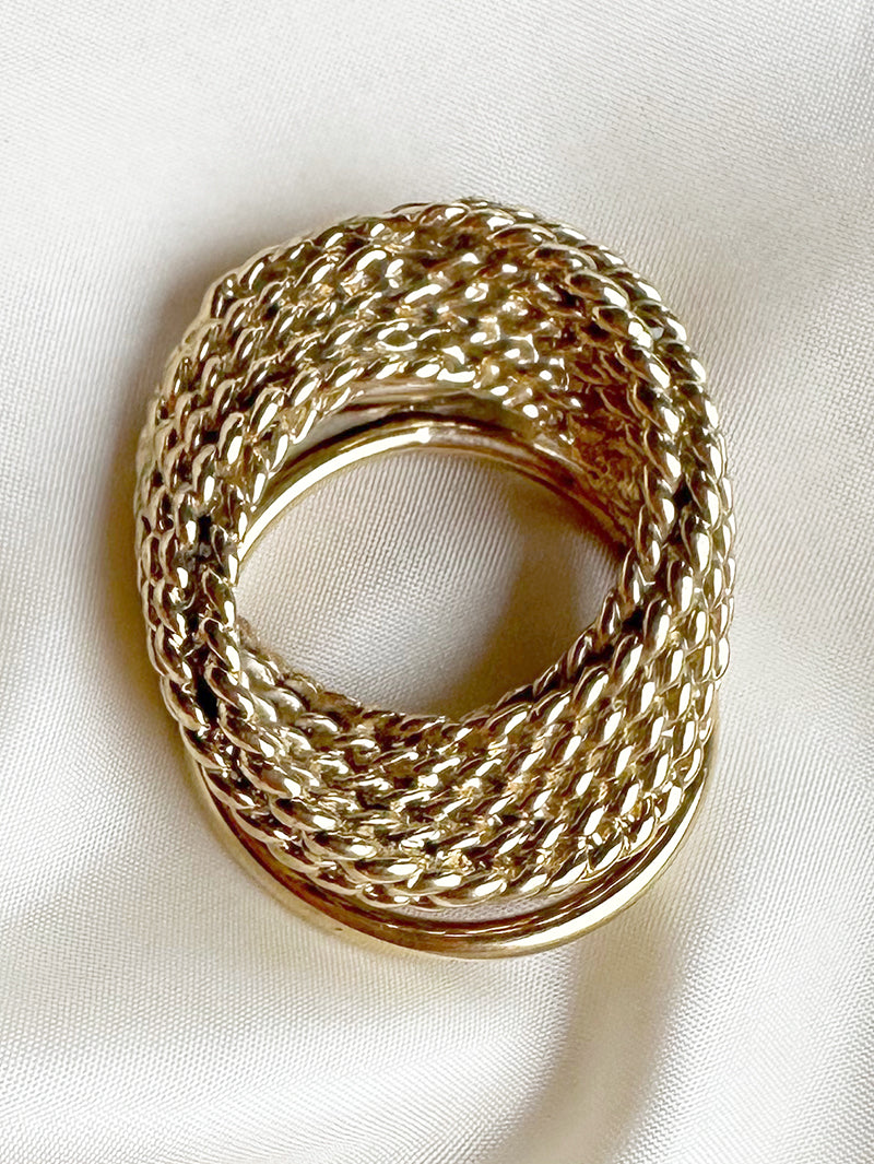 Gouden gevlochten sjaalclip