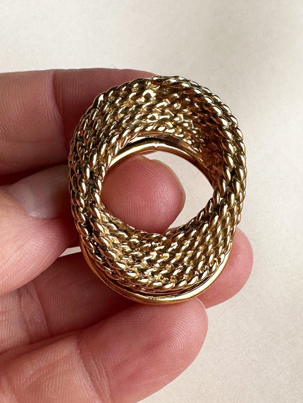 Gouden gevlochten sjaalclip