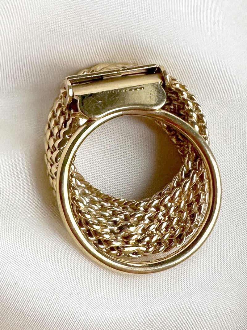 Gouden gevlochten sjaalclip