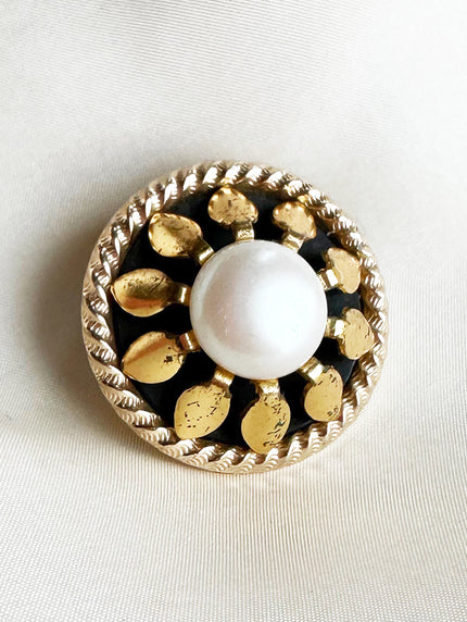 Sjaalclip met faux parel