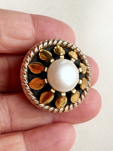 Sjaalclip met faux parel