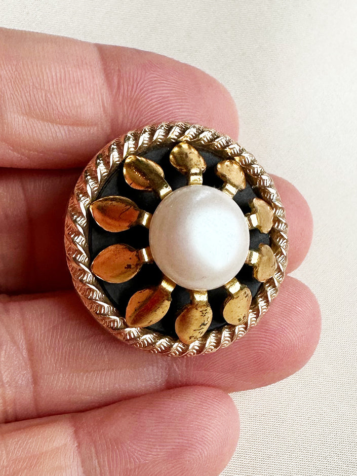 Sjaalclip met faux parel